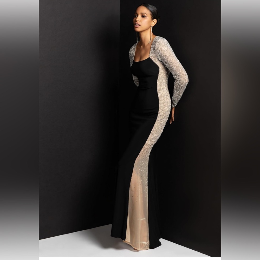 JILLIAN LONG SLEEVE CAVIAR DRESS - Picture 6 of 10